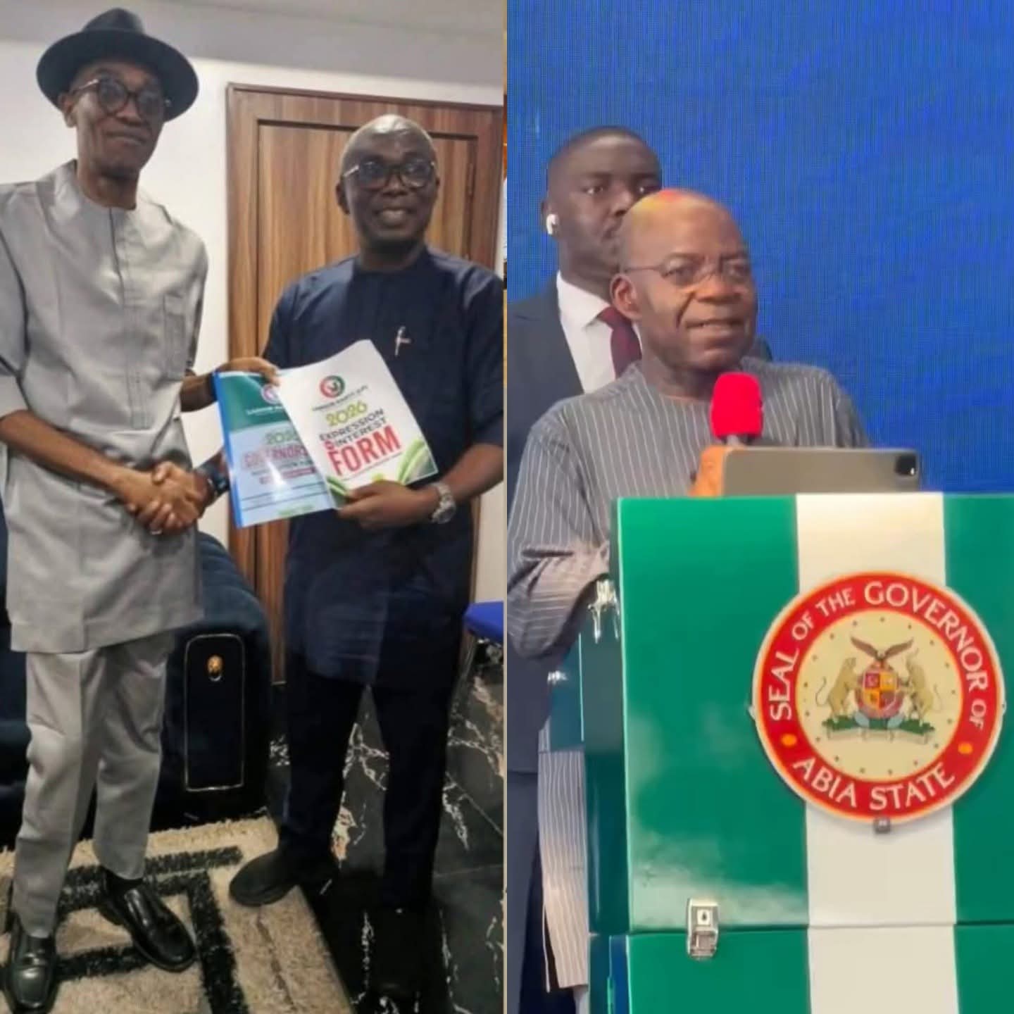 The  Abia State governor Alex Otii  denies access for second tenure 